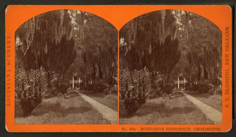 Bonzano's residence, Chalmette.Alternate Title: Louisiana scenery, 604