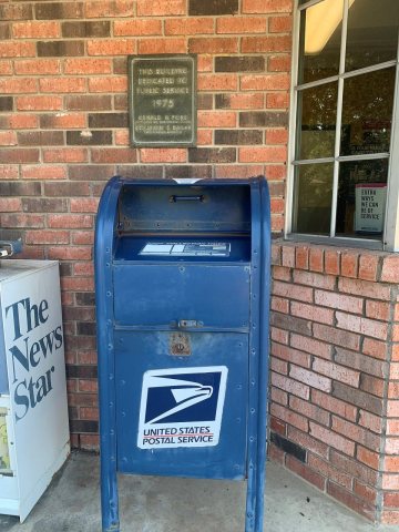 Swartz, Louisiana Post Office blue box