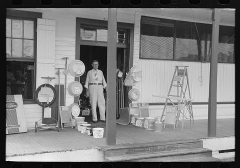 Untitled photo, possibly related to: Entrance to general store