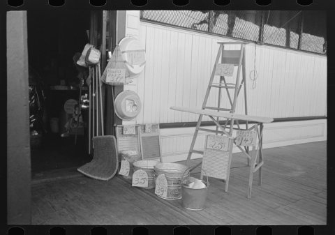 Articles in front of general store