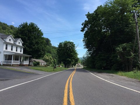 2016-06-18 14 51 45 View south along Maryland State Route 937 (Creek Side Drive) just south of Maryland State Route 36 …