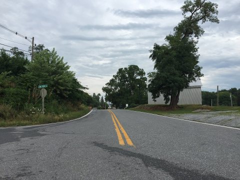 2016-07-28 16 40 25 View south along Maryland State Route 62 (Twin Springs Drive) at Little Antietam Road in
