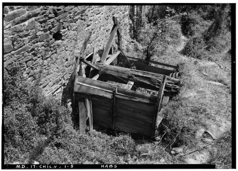 Historic American Buildings Survey John O. Brostrup, Photographer April 30, 1936 12-00 M. DETAIL OF MILL-WHEEL. - Adelp…
