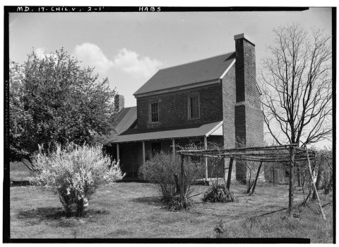 Historic American Buildings Survey John O. Brostrup, Photographer April 30, 1936 12-40 P. M. VIEW FROM SOUTHWEST. - Ade…