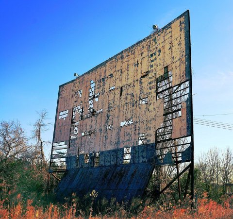 Abandoned drive-in theater