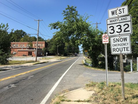 2016-09-13 11 01 24 View west along Maryland State Route 332 (Central Avenue) at Yolanda Avenue in Walker Mill, Prince …
