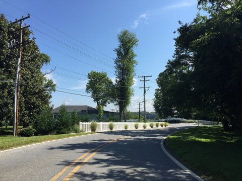 2016-08-18 10 35 11 View east along Maryland State Route 553 (South River Road) at Slama Road in Edgewater, Anne Arunde…