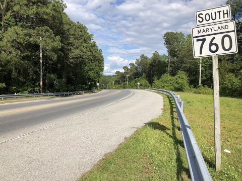 2020-05-23 17 08 36 View south along Maryland State Route 760 (Rousby Hall Road) at Olivet Road and Southern Connector …