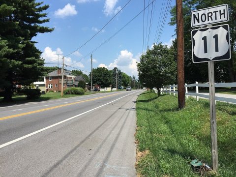 2016-07-29 14 30 29 View north along U.S. Route 11 (Virginia Avenue) at Governor Lane Boulevard in