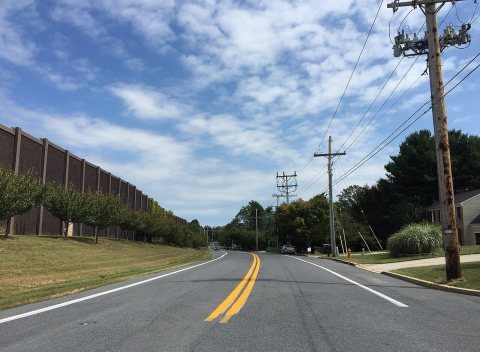 2016-09-16 13 41 20 View east along Maryland State Route 216 (Scaggsville Road) just west of Sweet Cherry Lane in