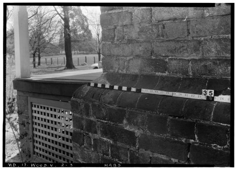 Historic American Buildings Survey John O. Brostrup, Photographer April 13, 1936 11-10 A. M. DETAIL, WATER TABLE - Plea…