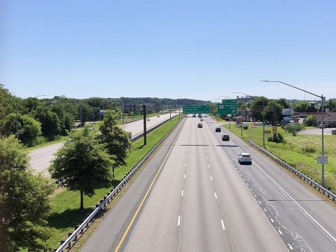 2022-06-29 10 14 16 View east along the eastbound lanes of U.S. Route 50 and north along the northbound lanes of U.S. R…