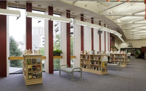Towson Branch Library is a landmark building in the heart of Towson, Maryland