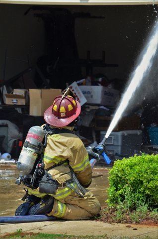 Firefighter from behind