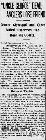 Pennifield Obit 1911