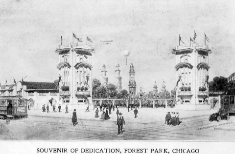 Forest Park Amusement Park dedication circa 1907