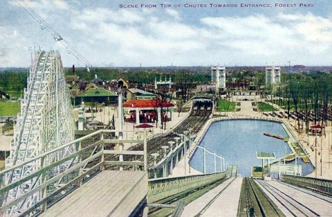 Forest Park Illinois amusement park chutes