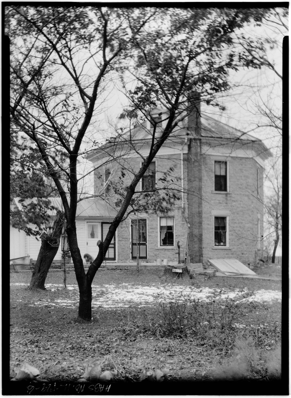 EAST ELEVATION - Stone Octagon House