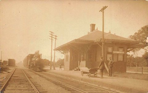 Lynnfield station postcard