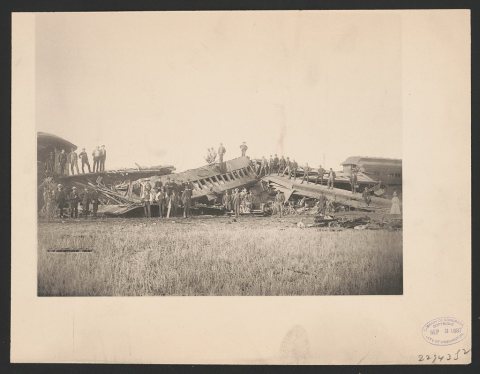 Chatsworth horror. Full view of the wreck, Aug. 11, 1887