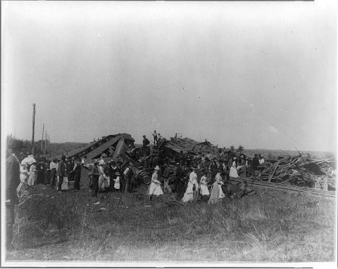 View of the great railroad wreck