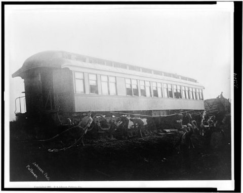Chatsworth horror--Sleeper "Tunis" from the south--Aug. 11, 1887