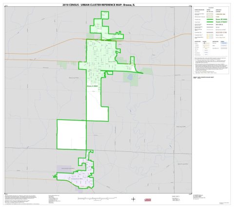 2010 Census Urban Cluster Reference Map for