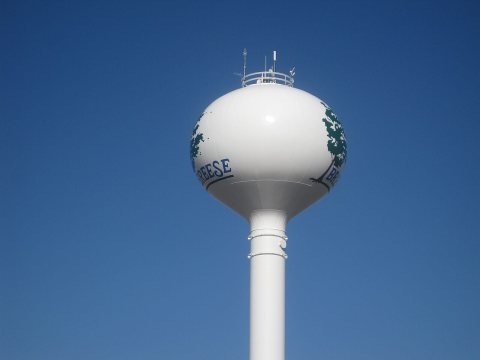 The Breese watertower