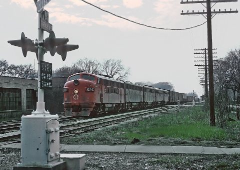 CGW 107C (F3A) 2nd Ave, Maywood, IL in April 1965