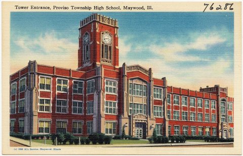 Tower entrance, Proviso Township High School, Maywood, Ill (76286)