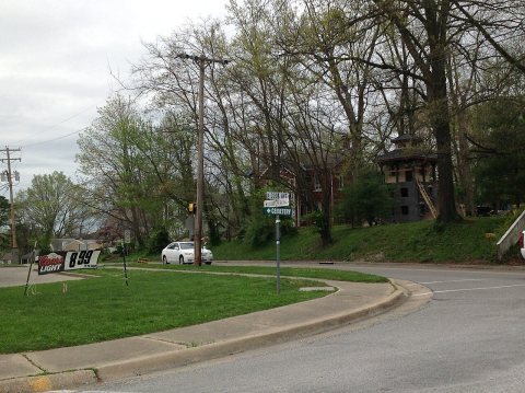 The intersection of two original routes in