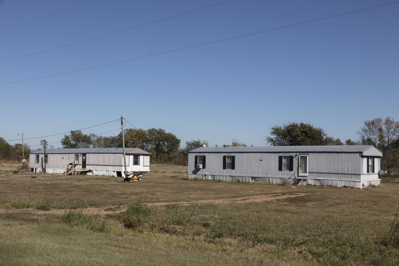 Neighboring house trailers in DeSoto County, Mississippi, near Arkabutla