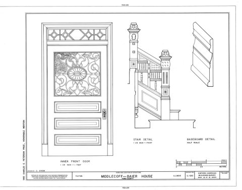 HABS ILL,27-PAX,1- (sheet 10 of 10) - Middlecoff-Baier House, 440 East Pells Street