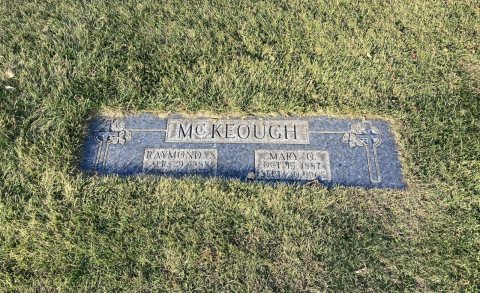 Grave of Raymond Stephen McKeough (1888–1979) at Saint Mary Catholic Cemetery
