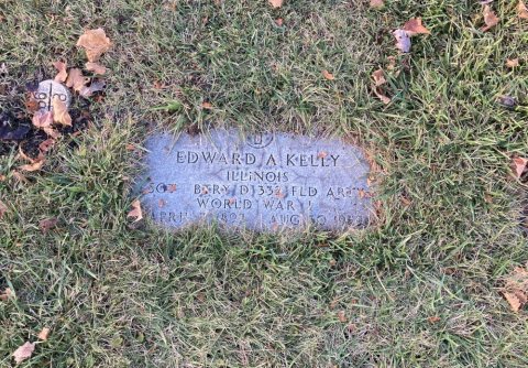 Grave of Edward Austin Kelly (1892–1969) at Saint Mary Catholic Cemetery