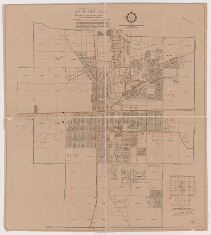 1950 Census Enumeration District Maps - Alabama - Escambia County - Atmore - ED AL 27-29 to 35