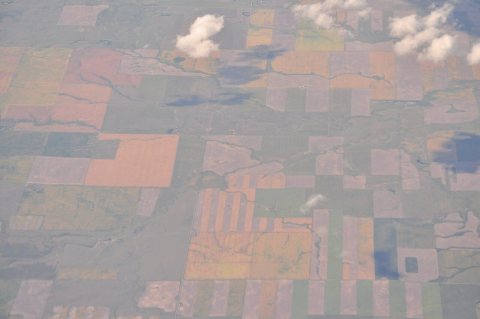 Aerial - near Coutts, Alberta & Sweet Grass, MT 01