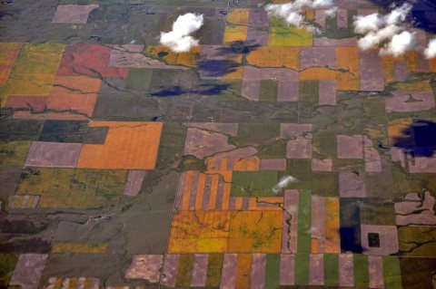 Aerial - near Coutts, Alberta & Sweet Grass, MT 01 - white balanced