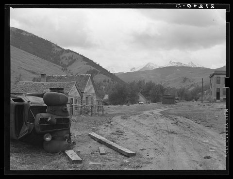 Ghost mining town. Pony, Montana
