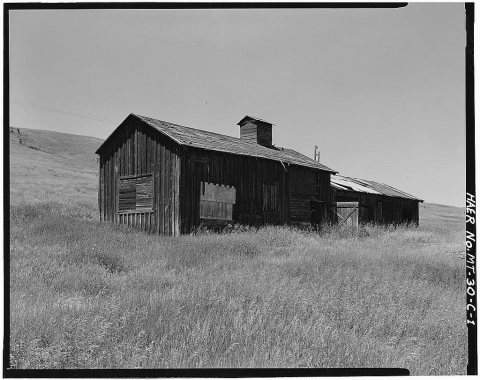 Giffen Mine, Mine Shop, 3 miles Southwest of Stockett (Sec. 14,22,23; T18N R4E)