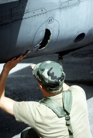 SRA Daniel Eilers, structural repair specialist from 651st Combat Logistics Support Squadron (CLSS), Kelly Air Force Ba…