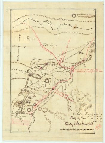 Map of the Vicinity of Fort Shaw, Montana Territory