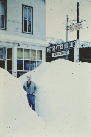 Cooke City, Silvergate Montana snowstorm 1960s