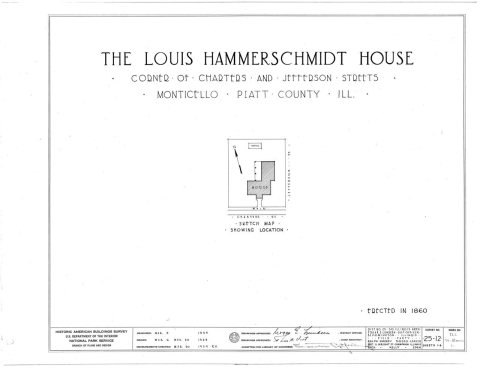 HABS ILL,74-MONCEL,1- (sheet 0 of 4) - Louis Hammerschmidt House, 817 Charter Street