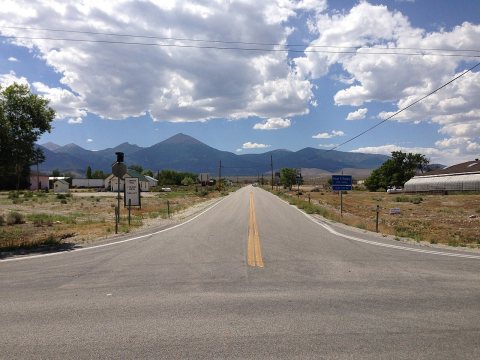 2014-08-09 14 21 23 View west from the east end of Nevada State Route 488 (Lehman Caves Road) at the junction with Neva…