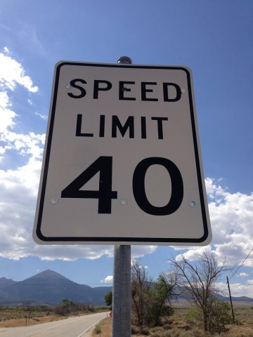 2014-08-09 14 24 22 Speed Limit 40 miles per hour sign along Nevada State Route 488 (Lehman Caves Road) about 4.5 miles…