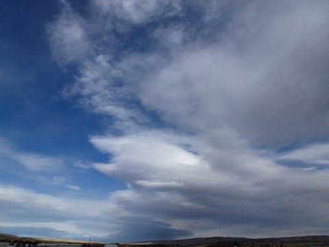 Partly cloudy with a chance of rain