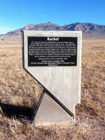 Rachel, NV Historical Marker