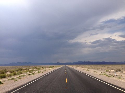 2014-07-17 15 07 37 View north along Nevada State Route 375 about 8.5 miles south of the Nye County Line in