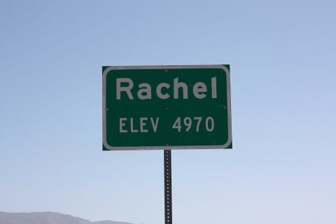 Rachel Nevada Road Sign September 2013
